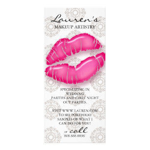 Makeup Artist Marketing Cards Beauty Lips Glossy