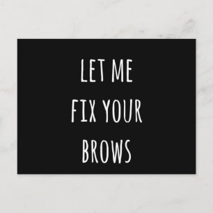 Makeup Artist Microblading Brow Design Postcard