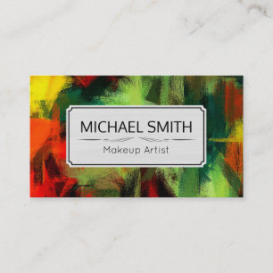 Makeup Artist Modern Abstract Art #38 Business Card