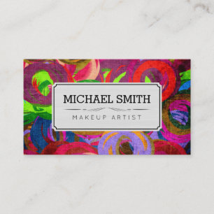 Makeup Artist Modern Abstract Art #47 Business Card
