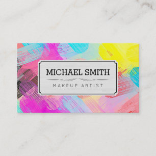 Makeup Artist Modern Abstract Art #72 Business Card