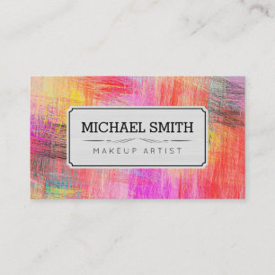 Makeup Artist Modern Abstract Art #75 Business Card