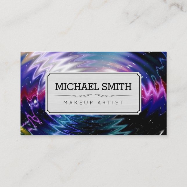 Makeup Artist Modern Galaxy #5 Business Card (Front)