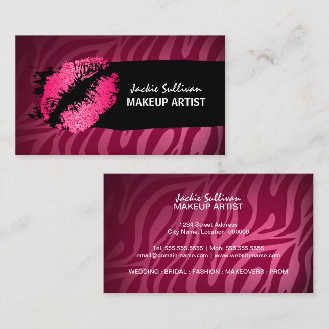 Makeup Artist MUA Business Card (Front/Back)