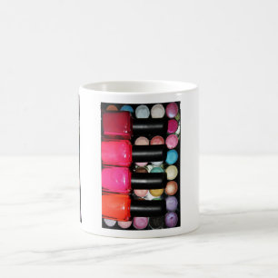 Makeup Artist Nail Polishe Eye Shadow Palette Coffee Mug
