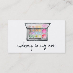 Makeup Artist Palette - "Makeup Is My Art" Quote Business Card