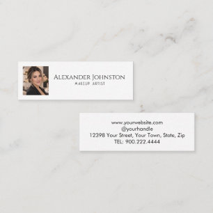 Makeup Artist Photo Brand Identity Mini Business Card
