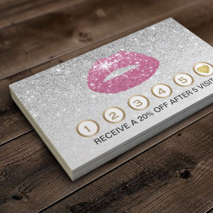 Makeup Artist Pink Lips Silver Glitter Loyalty