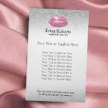 Makeup Artist Pink Lips Silver Glitter Salon Flyer<br><div class="desc">Makeup Artist Pink Lips Silver Glitter Beauty Salon Flyers.</div>