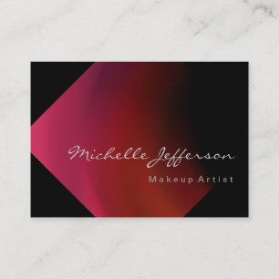 Makeup Artist Pink Red Purple Black Business Card