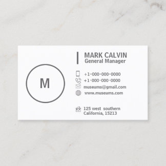 Makeup Artist Professional White Grey Business Card