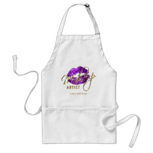 Makeup Artist 💄- Purple Glitter Lips Standard Apron