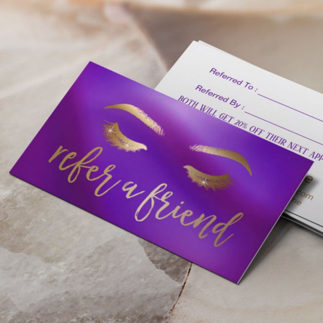 Makeup Artist Purple & Gold Referral (Creator Uploaded)
