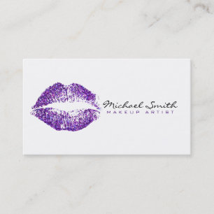 Makeup Artist Purple Lips #2 Business Card