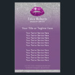 Makeup Artist Purple Lips Silver Glitter Salon Flyer<br><div class="desc">Makeup Artist Purple Lips Silver Glitter Beauty Salon Flyers.</div>
