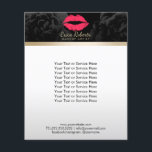 Makeup Artist Red Lips Black Floral Beauty Salon Flyer<br><div class="desc">Makeup Artist Red Lips Black Floral Beauty Salon Brochures.</div>