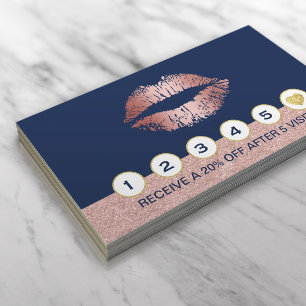 Makeup Artist Rose Gold Lips Navy Blue Loyalty