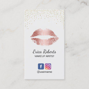 Makeup Artist Rose Gold Lips Salon Appointment