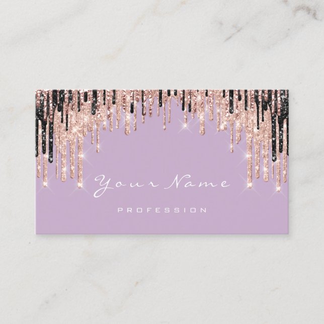Makeup Artist Rose Purple Wax Appointment Card (Front)
