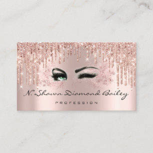 Makeup Artist Rose Spark Lips Wax Brows Eyes Appointment Card