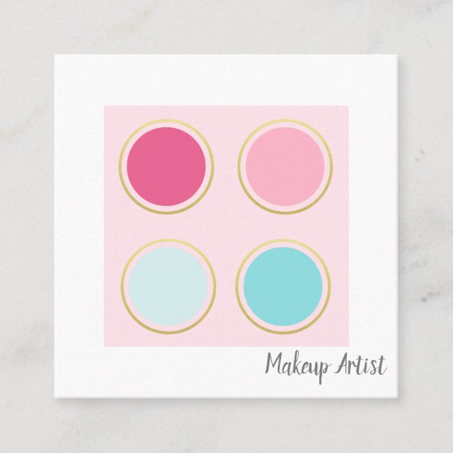 Makeup Artist Square Business Card (Front)