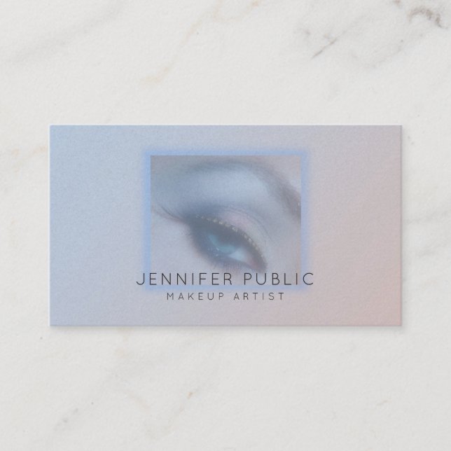 Makeup Artist Stylish Modern Beauty Salon Luxury Business Card (Front)