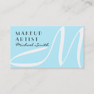 Makeup Artist Stylish Monogram Modern Diamond Business Card