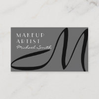 Makeup Artist Stylish Monogram Modern Dim Grey