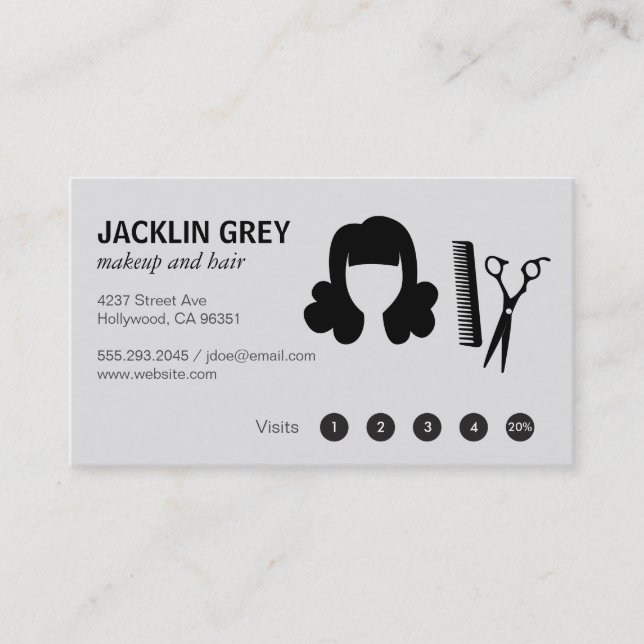 Makeup Artist & Stylist Loyalty Card (Front)