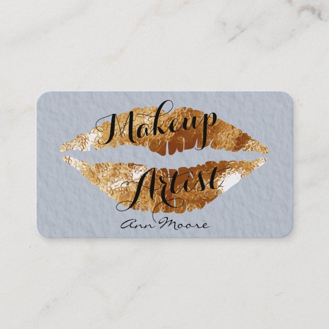 Makeup artist stylist make up lips business card (Front)