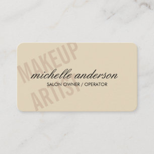 Makeup Artist  / Tan Business Card