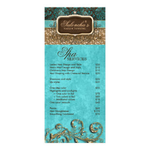 Makeup Artist Tanning Fashion Nail Salon Glitter Rack Card