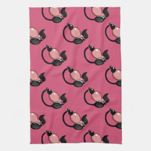 Makeup Artist Vintage Pink Perfume Bottles Tea Towel