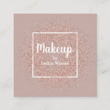 Makeup Artist w/ Simulated Rose Gold Confetti
