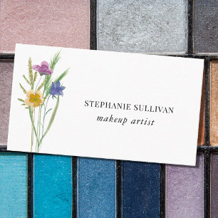 Makeup Artist Wildflower Business Card