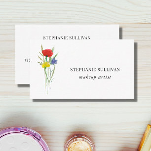 Makeup Artist Wildflower Business Card