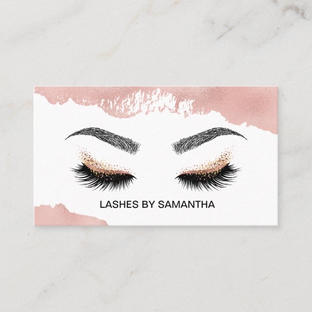 Makeup artist Wink Eye Beauty Salon Lash Extension Business Card (Front)