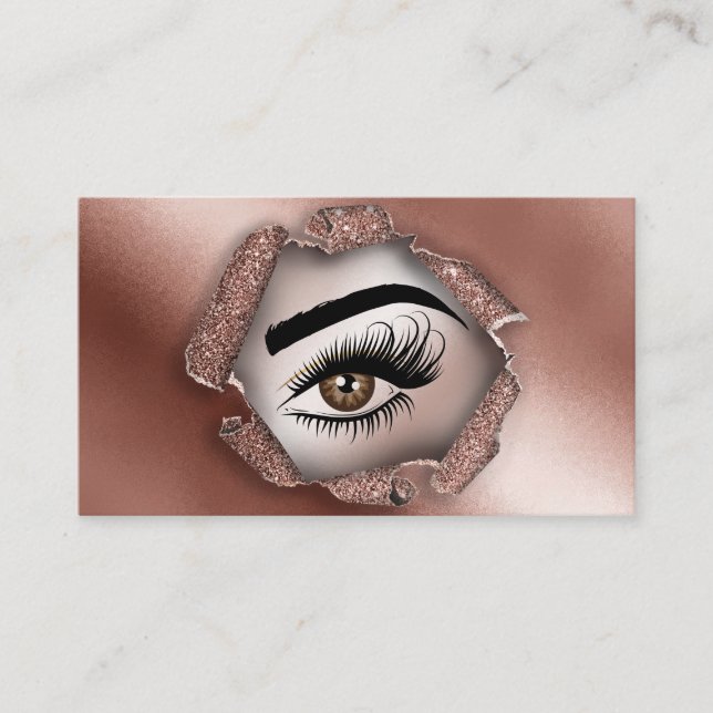 Makeup artist Wink Eye Beauty Salon Lash Extension Business Card (Front)