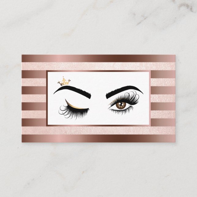 Makeup artist Wink Eye Beauty Salon Lash Extension Business Card (Front)