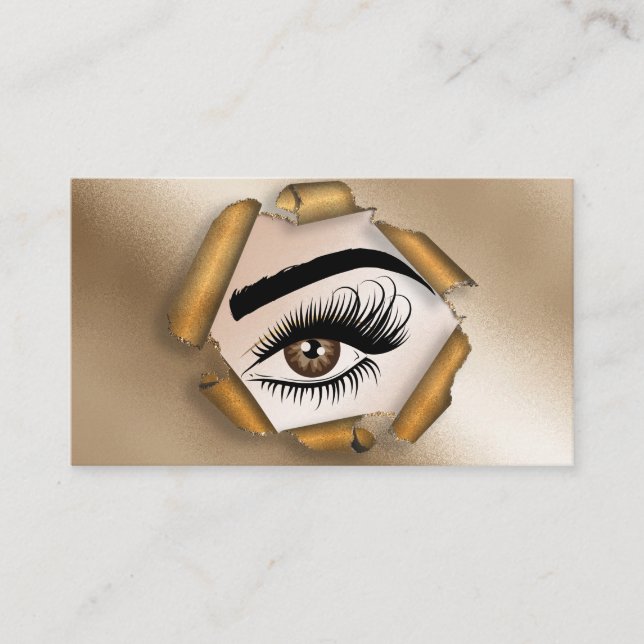 Makeup artist Wink Eye Beauty Salon Lash Extension Business Card (Front)