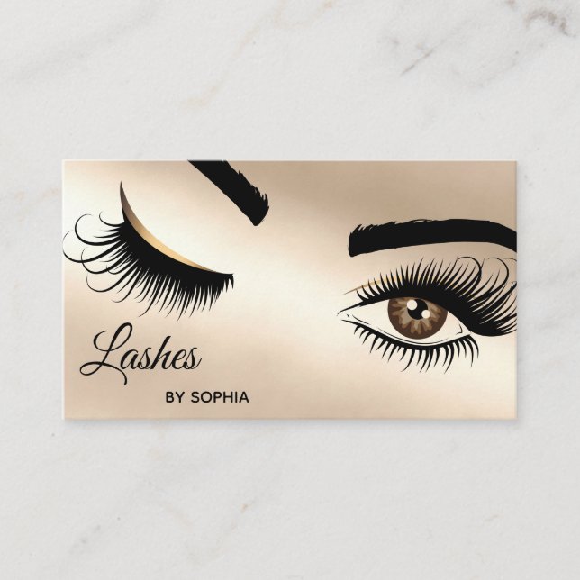Makeup artist Wink Eye Beauty Salon Lash Extension Business Card (Front)