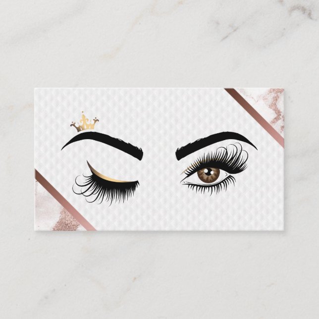 Makeup artist Wink Eye Beauty Salon Lash Extension Business Card (Front)