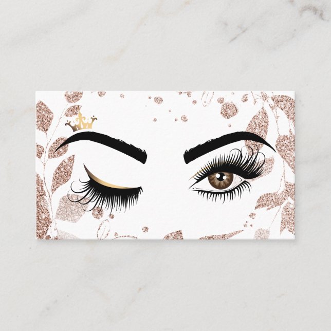 Makeup artist Wink Eye Beauty Salon Lash Extension Business Card (Front)