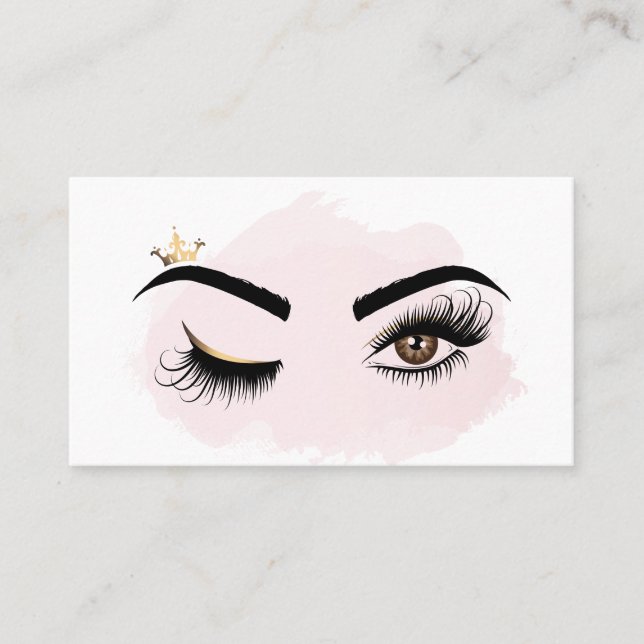 Makeup artist Wink Eye Beauty Salon Lash Extension Business Card (Front)
