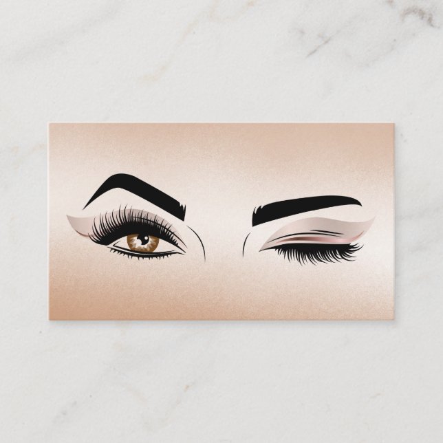 Makeup artist Wink Eye Beauty Salon Lash Extension Business Card (Front)