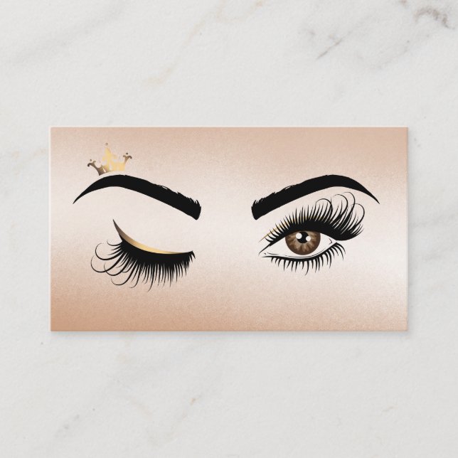 Makeup artist Wink Eye Beauty Salon Lash Extension Business Card (Front)