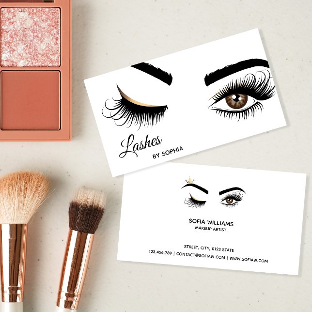 Makeup artist Wink Eye Beauty Salon Lash Extension Business Card (Creator Uploaded)