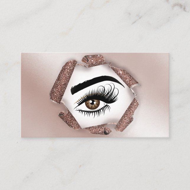 Makeup artist Wink Eye Beauty Salon Lash Extension Business Card (Front)