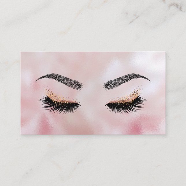 Makeup artist Wink Eye Beauty Salon Lash Extension Business Card (Front)
