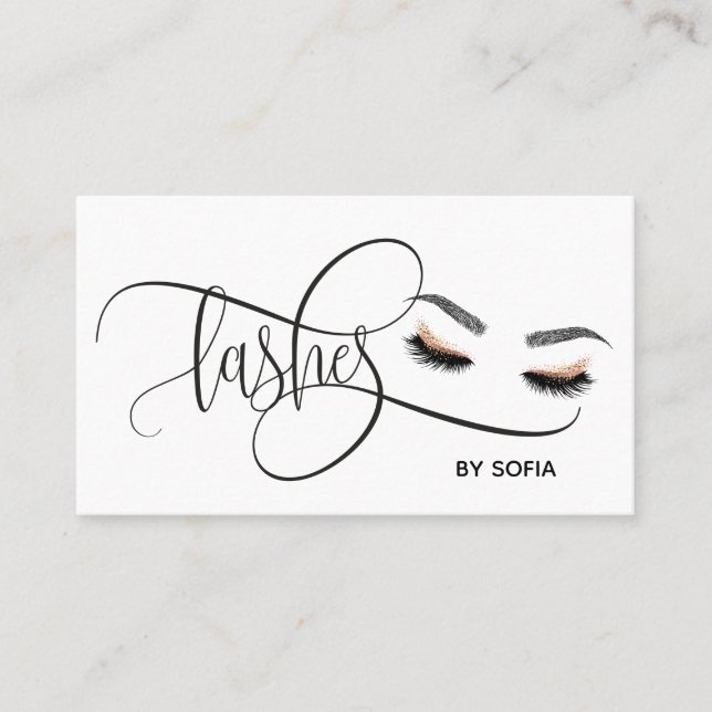 Makeup artist Wink Eye Beauty Salon Lash Extension Business Card (Front)